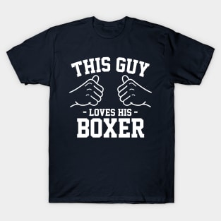 This guy loves his boxer T-Shirt